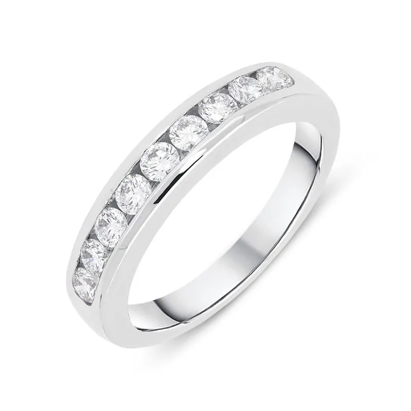 18ct White Gold 0.52ct Diamond Channel Set Half Eternity Ring sold by Jura Watches