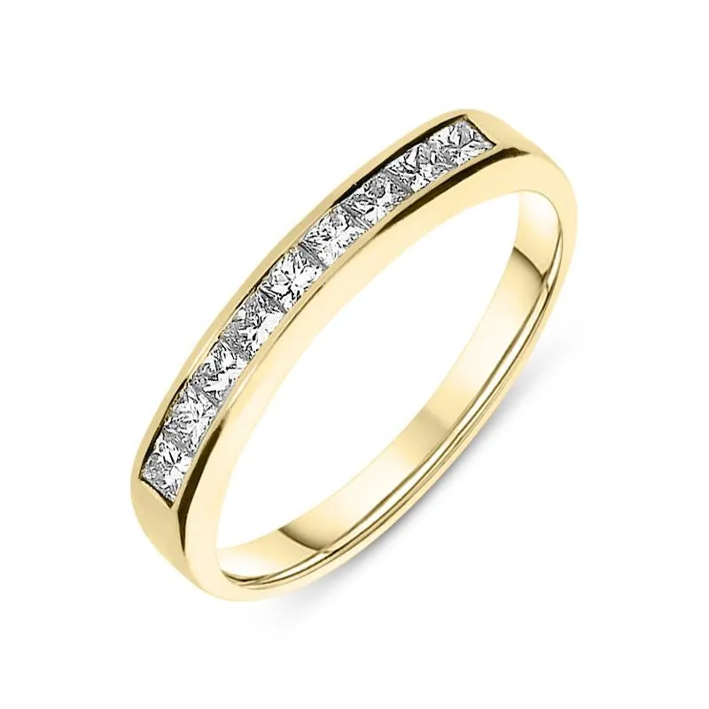 18ct Yellow Gold 0.52ct Diamond Channel Set Wedding Half Eternity Ring sold by Jura Watches