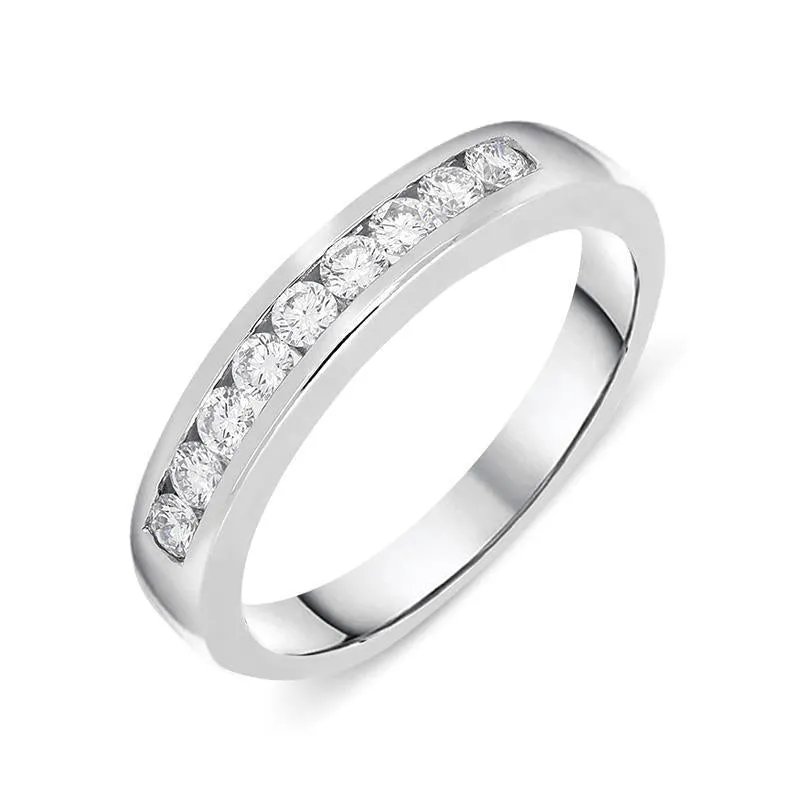 18ct White Gold 0.32ct Diamond Channel Set Wedding Half Eternity Ring sold by Jura Watches