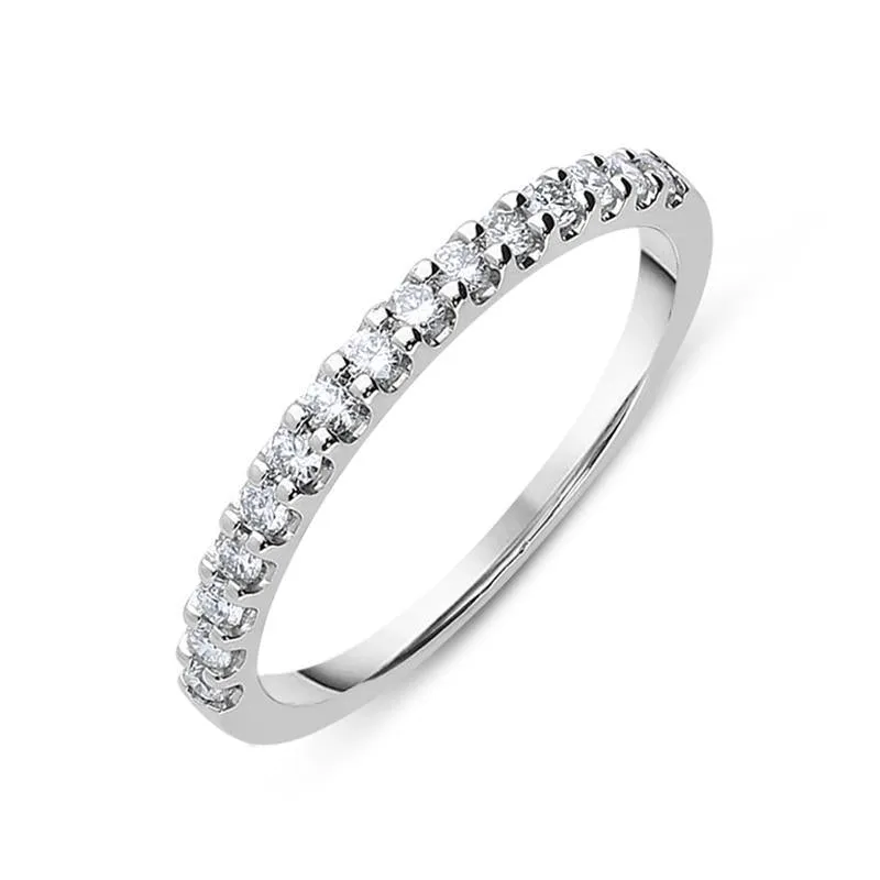 Platinum 0.25ct Diamond Wedding Half Eternity Ring sold by Jura Watches