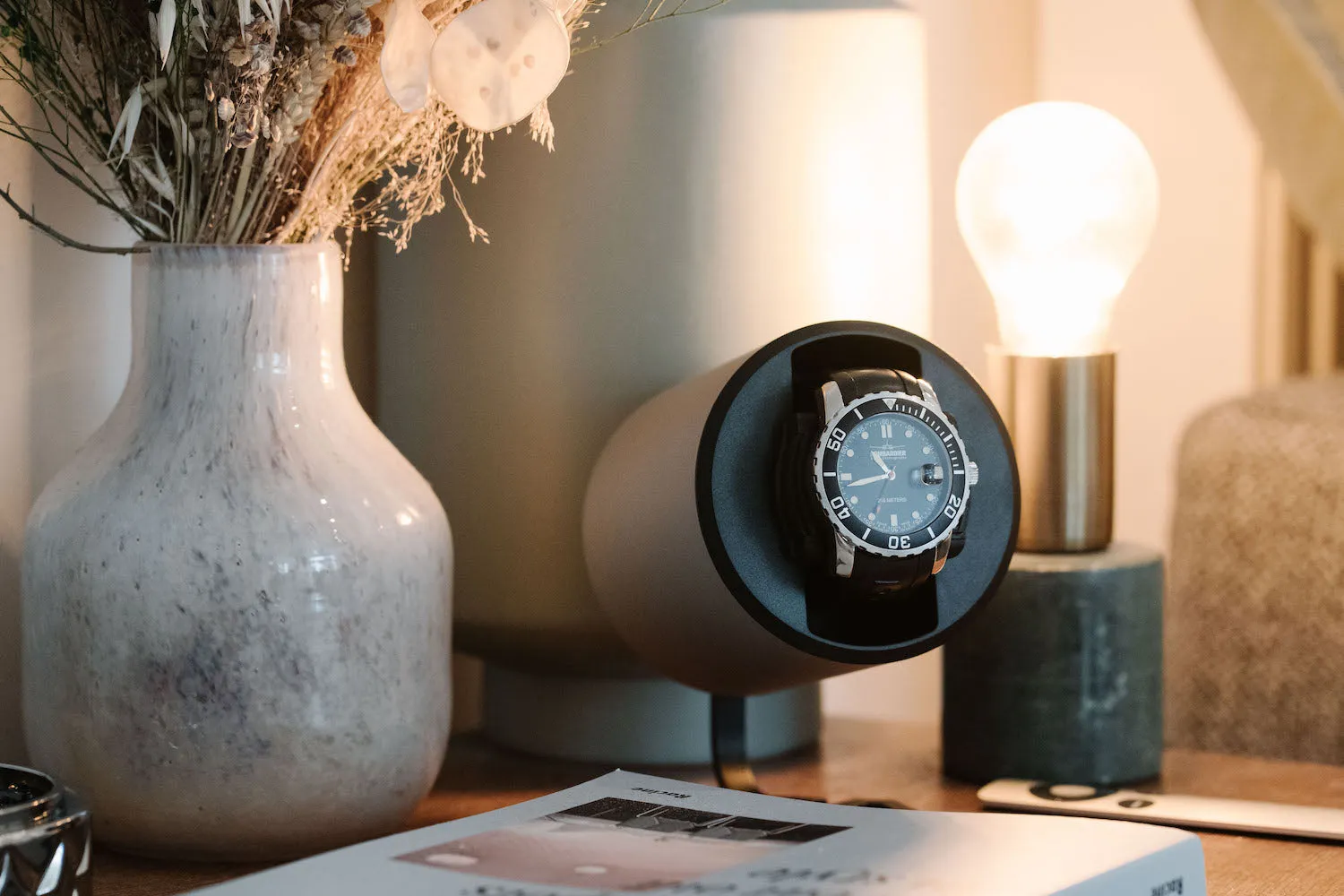 Swiss Capsule Watch Winder Single Silver PC 002 sold by Jura Watches product image thumbnail 4