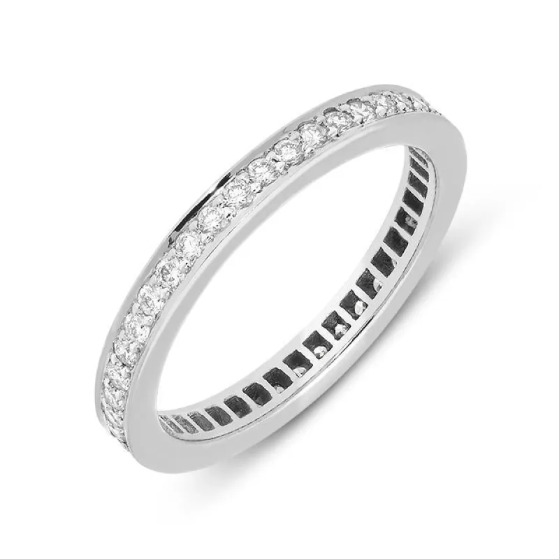 18ct White Gold 0.46ct Diamond Brilliant Cut Wedding Eternity Ring sold by Jura Watches