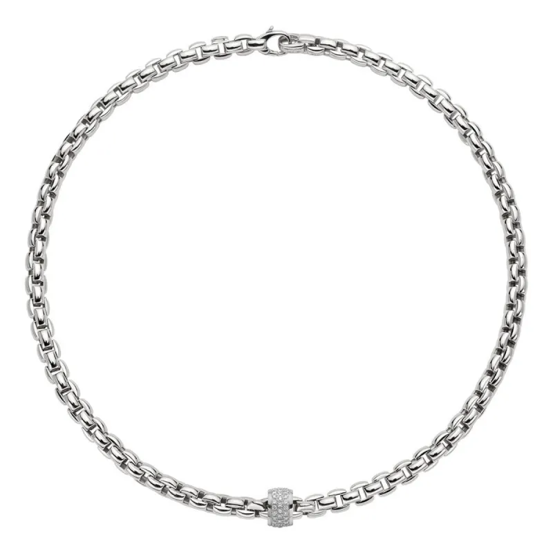 Fope Flex'It Eka 18ct White Gold 0.53ct Diamond Necklace sold by Jura Watches