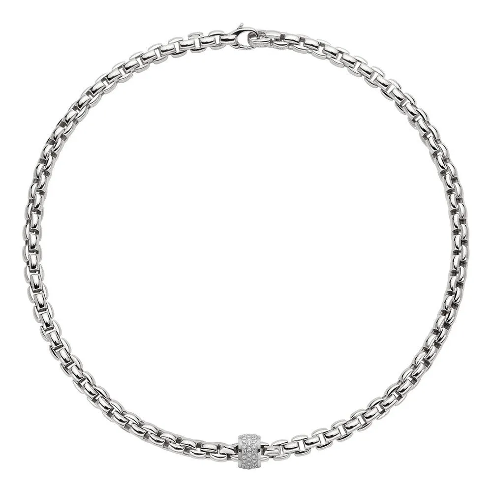 Fope Flex'It Eka 18ct White Gold 0.53ct Diamond Necklace sold by Jura Watches