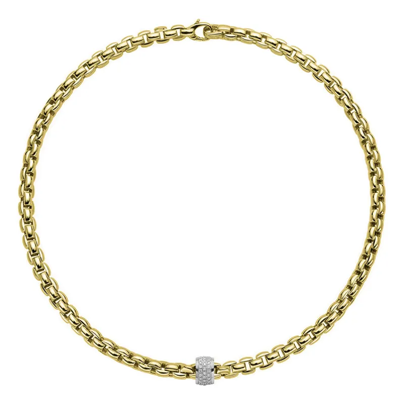 Fope Flex'It Eka 18ct Yellow Gold 0.53ct Diamond Necklace sold by Jura Watches