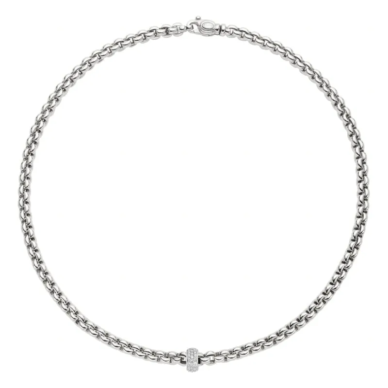 Fope Flex'It Eka 18ct White Gold 0.37ct Diamond Necklace sold by Jura Watches