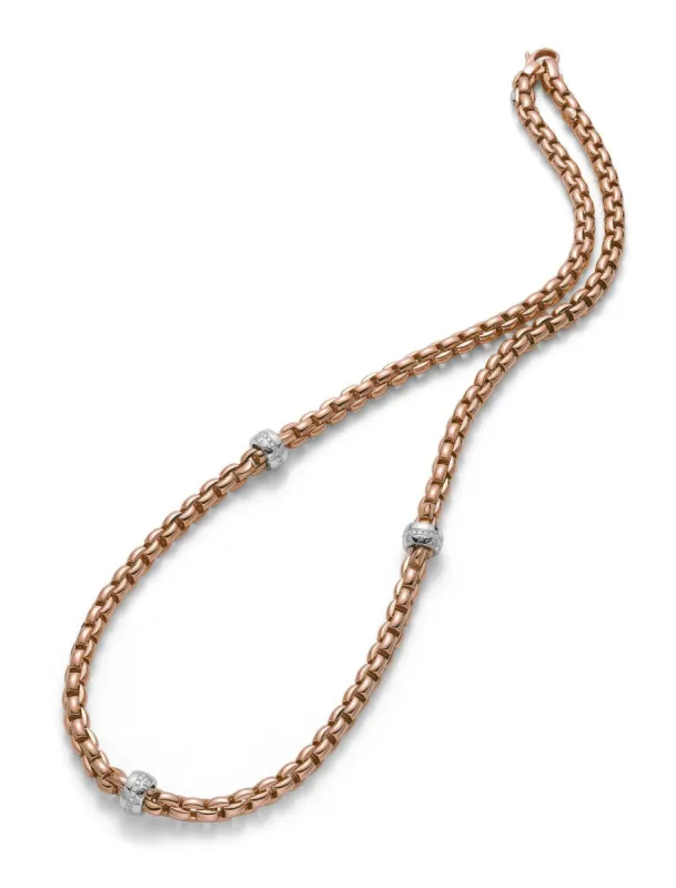 Fope Eka 18ct Rose Gold 0.53ct Diamond Necklace sold by Jura Watches