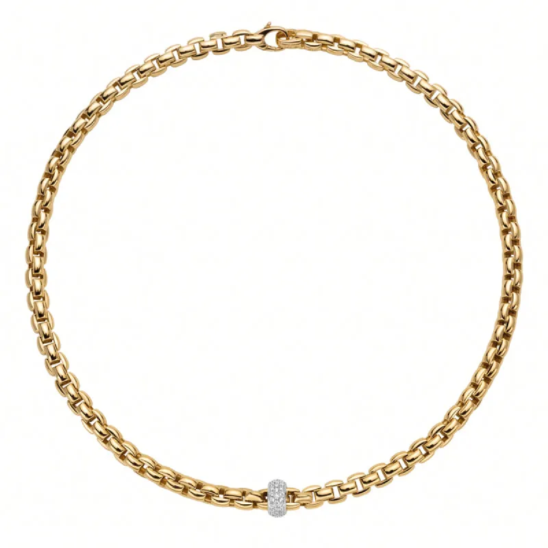 Fope Eka Anniversario 18ct Yellow Gold 0.40ct Diamond Necklace sold by Jura Watches