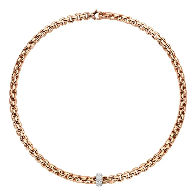 Fope Eka Anniversario 18ct Rose Gold 0.40ct Diamond Necklace sold by Jura Watches