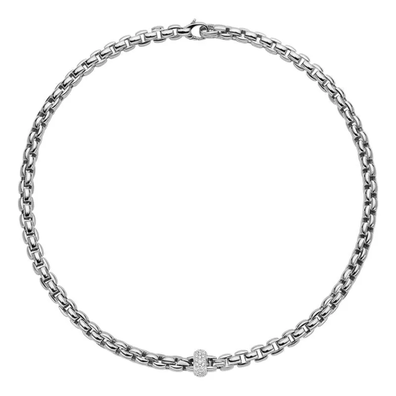 Fope Eka Anniversario 18ct White Gold 0.40ct Diamond Necklace sold by Jura Watches