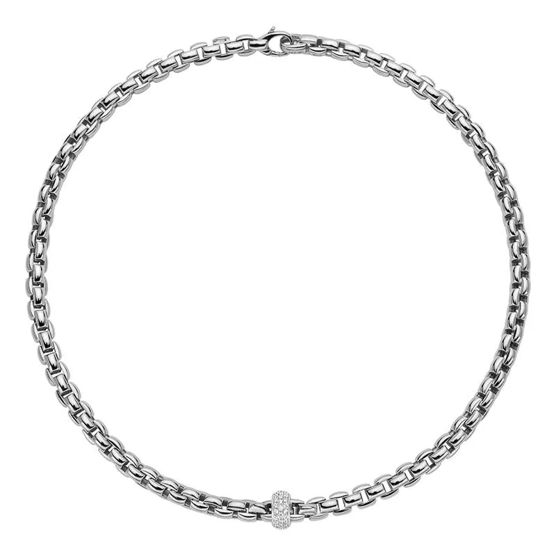 Fope Eka Anniversario 18ct White Gold 0.40ct Diamond Necklace sold by Jura Watches