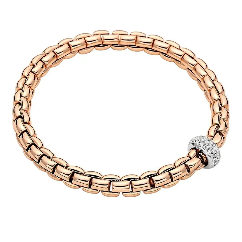 Fope Eka Anniversario 18ct Rose Gold 0.40ct Diamond Bracelet sold by Jura Watches