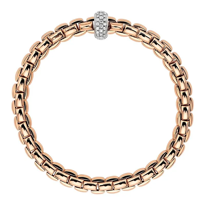 Fope Eka Anniversario 18ct Rose Gold 0.40ct Diamond Bracelet sold by Jura Watches product image thumbnail 2