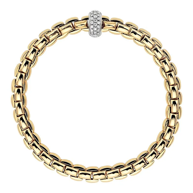 Fope Eka Anniversario 18ct Yellow Gold 0.40ct Diamond Bracelet sold by Jura Watches product image thumbnail 2