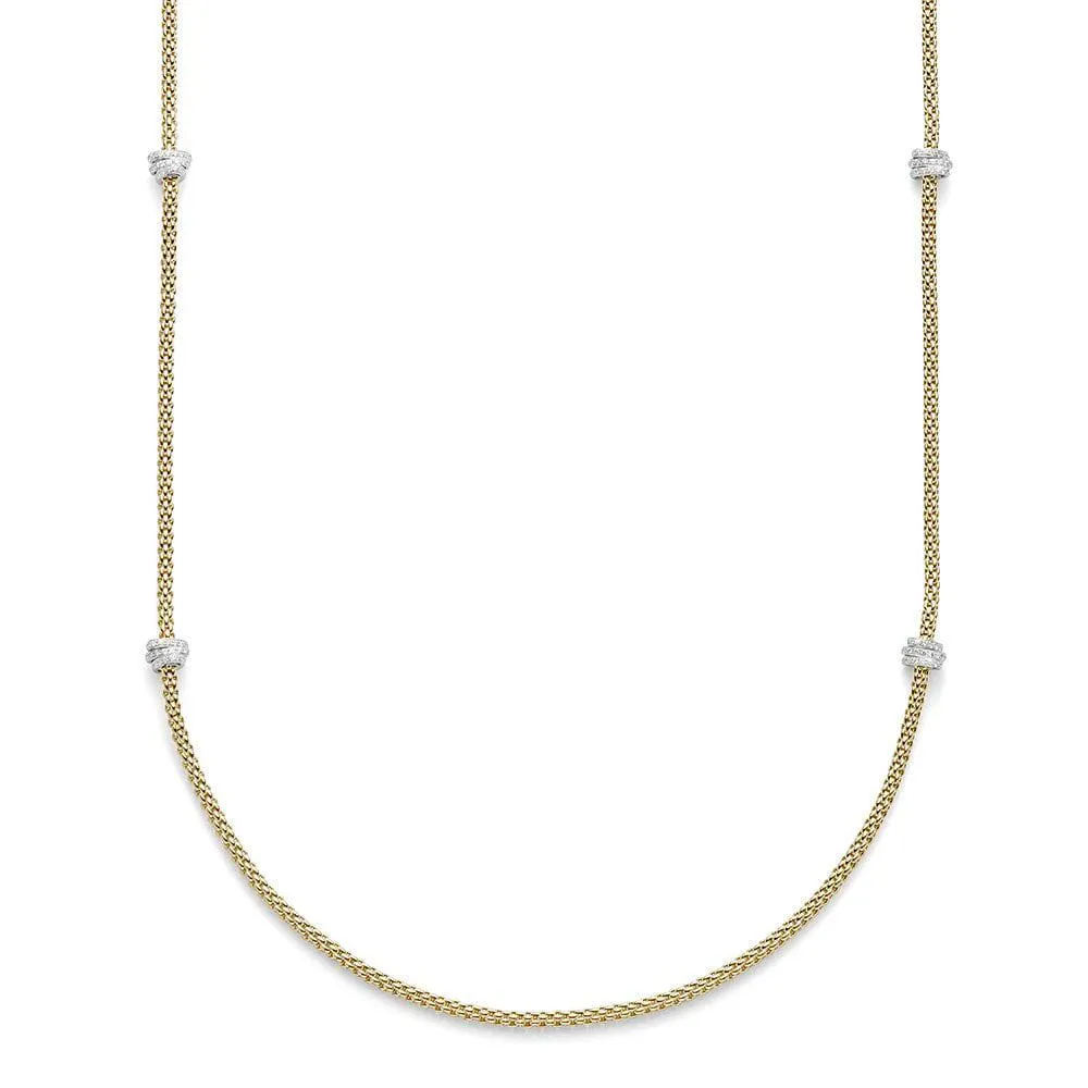 Fope Flex'It Prima 18ct Yellow Gold 1.24ct Diamond 80cm Necklace sold by Jura Watches