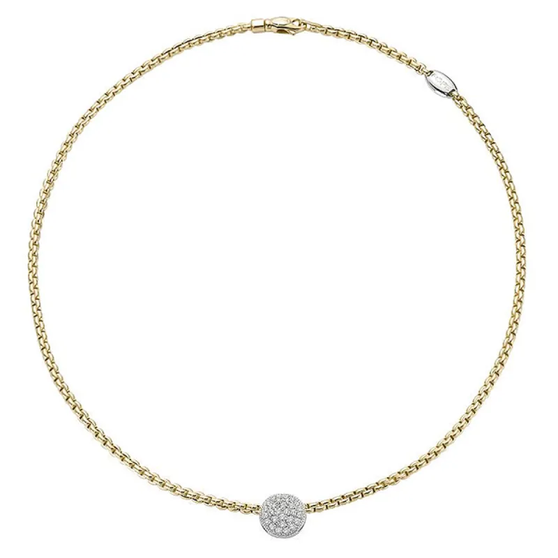 Fope Eka 18ct Yellow Gold 0.45ct Diamond Necklace sold by Jura Watches