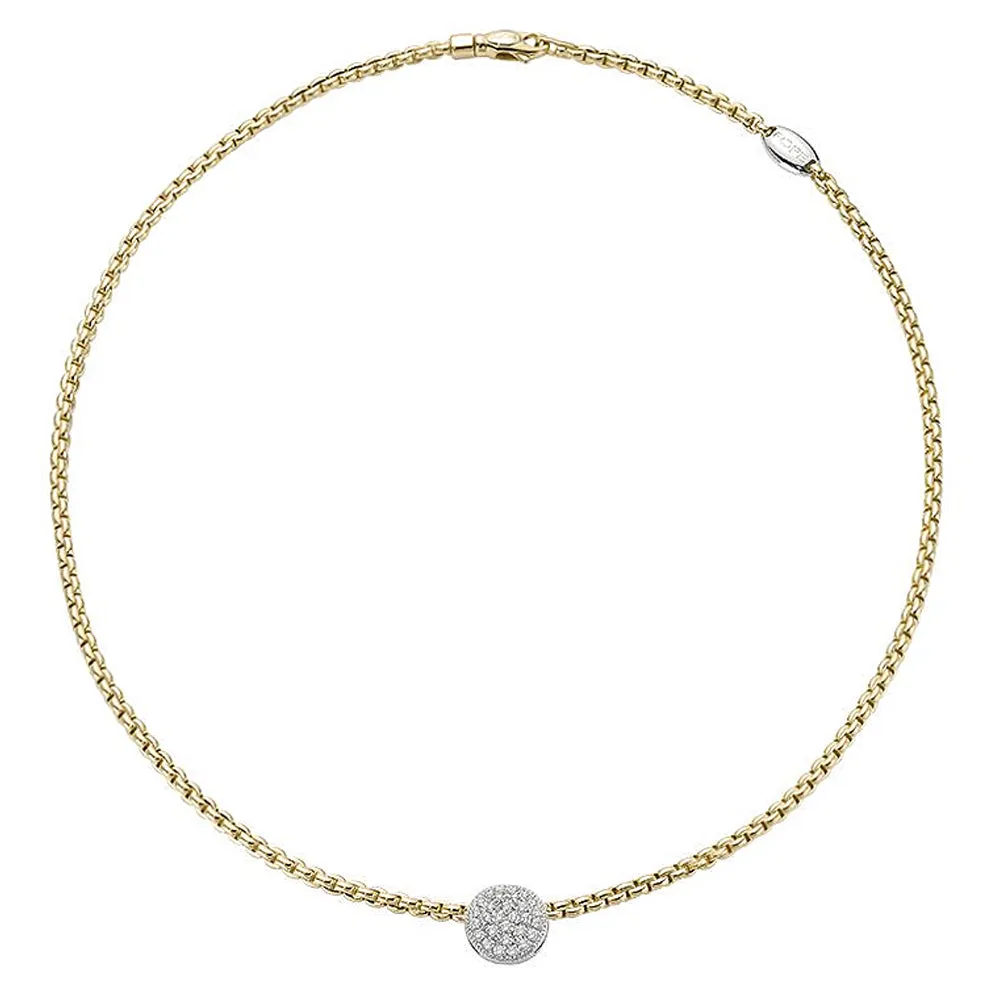 Fope Eka 18ct Yellow Gold 0.45ct Diamond Necklace sold by Jura Watches