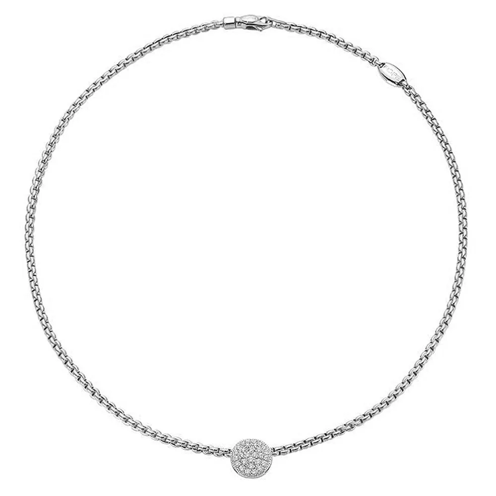 Fope Eka 18ct White Gold 0.45ct Diamond Necklace sold by Jura Watches
