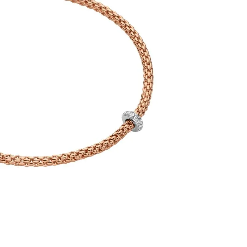 Fope Prima 18ct Rose Gold 0.18ct Diamond Necklace sold by Jura Watches product image thumbnail 2