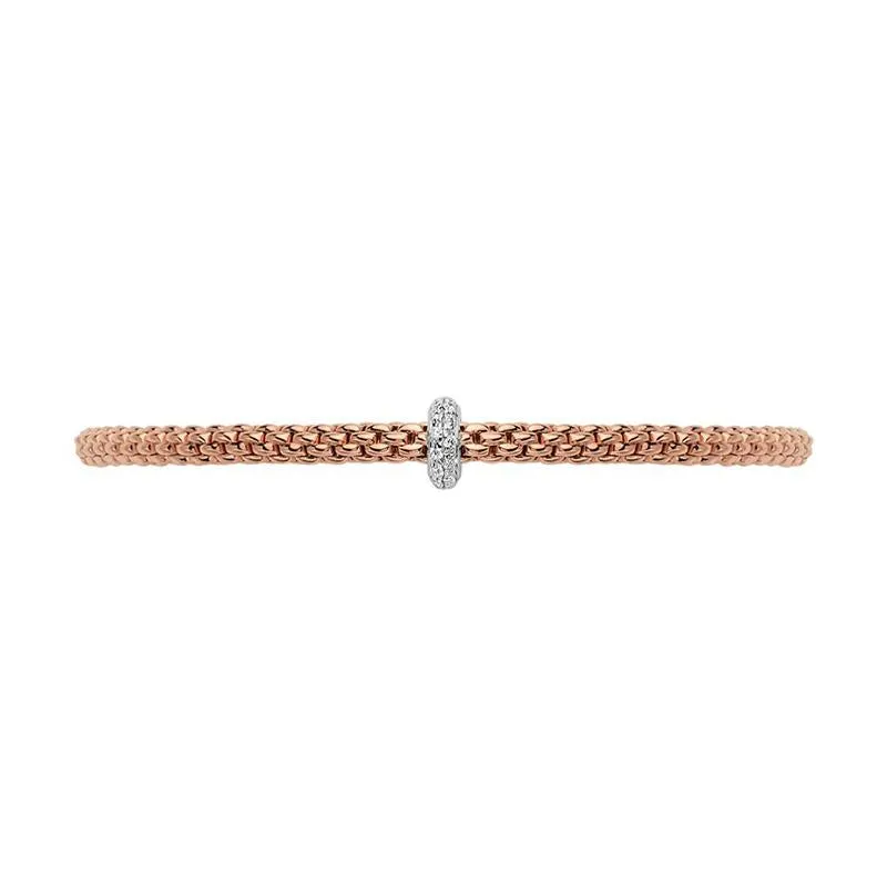 Fope Flex'it Prima 18ct Rose Gold 0.18ct Diamond Bracelet sold by Jura Watches product image thumbnail 3
