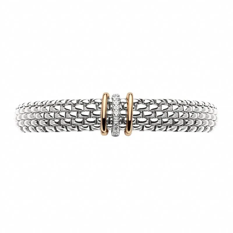 Fope Panorama 18ct White Gold 0.08ct Diamond Mixed Rondelle Bracelet sold by Jura Watches product image thumbnail 3