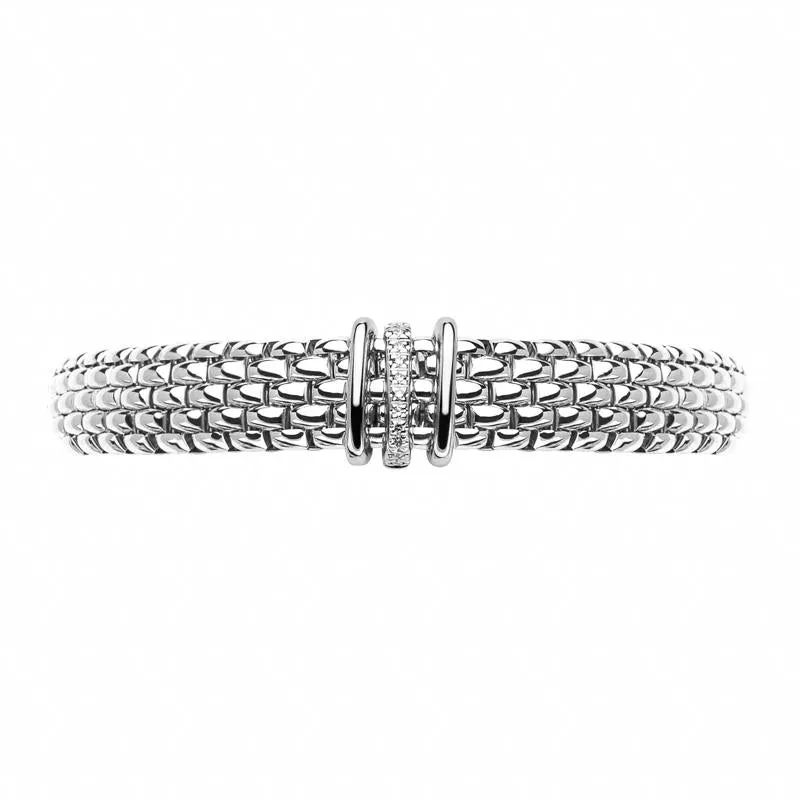 Fope Panorama 18ct White Gold 0.08ct Diamond Rondelle Bracelet sold by Jura Watches product image thumbnail 3