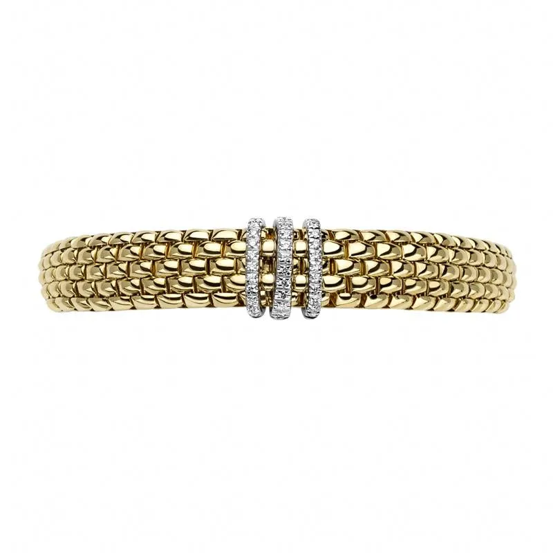 Fope Panorama 18ct Yellow Gold 0.23ct Diamond Rondelle Bracelet sold by Jura Watches product image thumbnail 3