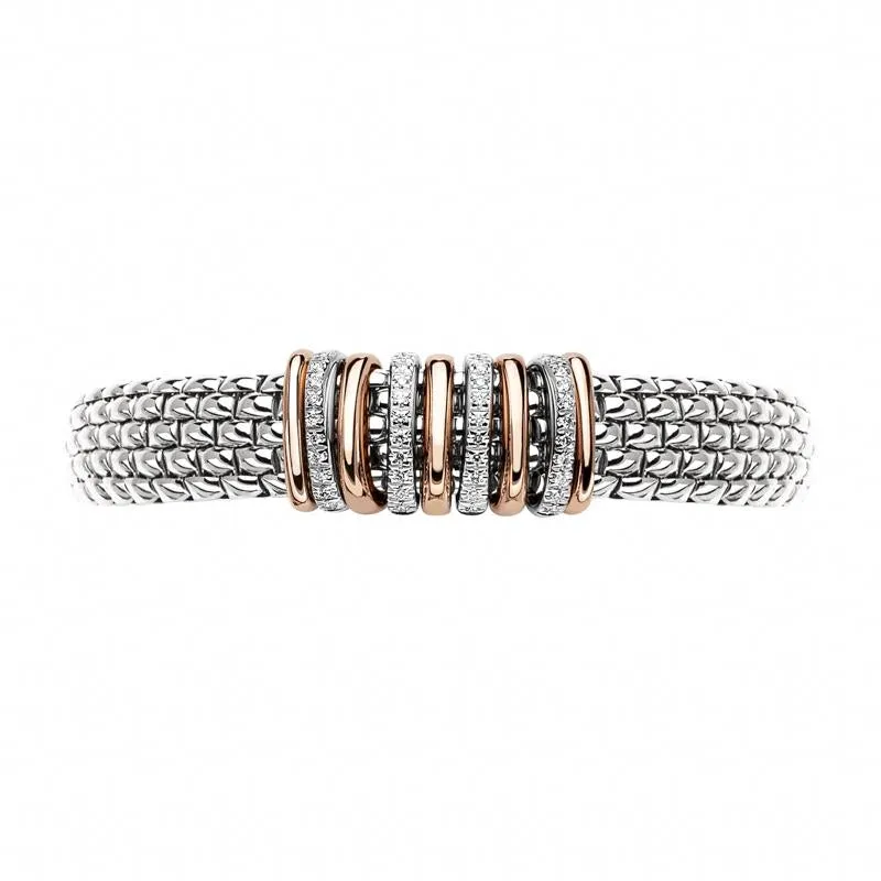 Fope Panorama 18ct White Gold 0.30ct Diamond Mixed Rondelle Bracelet sold by Jura Watches product image thumbnail 3