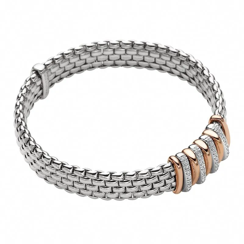 Fope Panorama 18ct White Gold 0.30ct Diamond Mixed Rondelle Bracelet sold by Jura Watches product image thumbnail 2