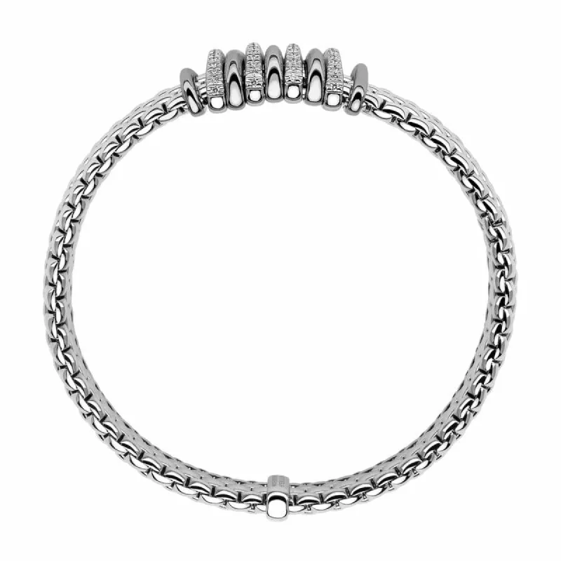Fope Panorama 18ct White Gold 0.30ct Diamond Rondelle Bracelet made by Jura Watches