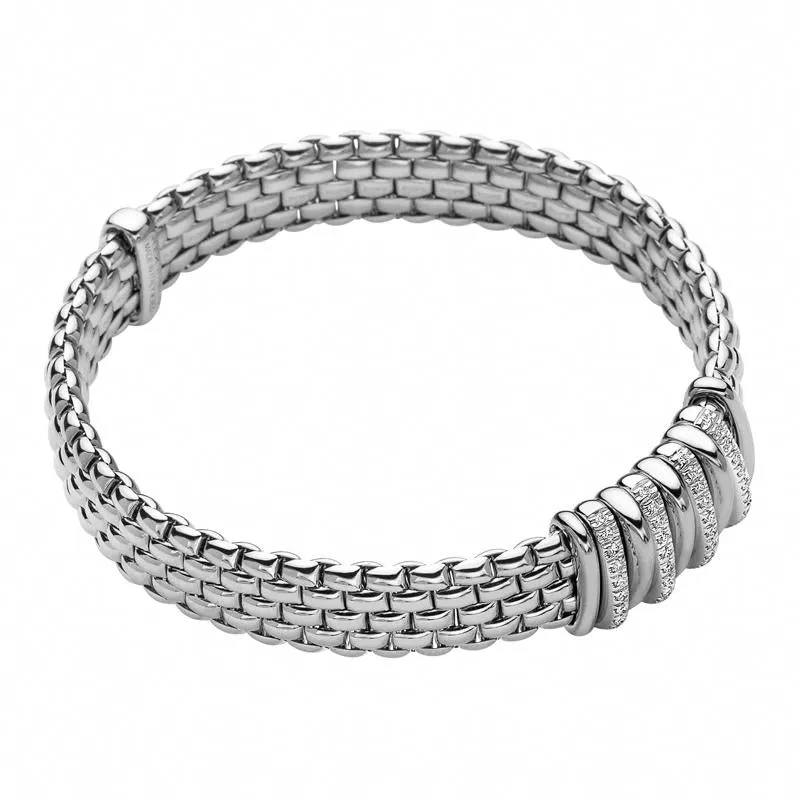Fope Panorama 18ct White Gold 0.30ct Diamond Rondelle Bracelet sold by Jura Watches product image thumbnail 2