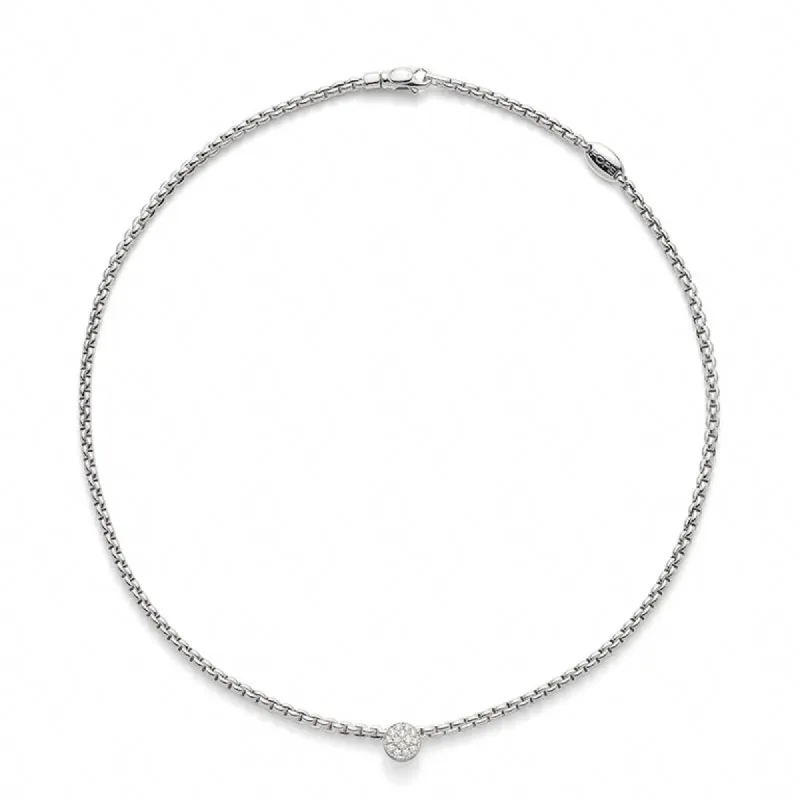 Fope Eka 18ct White Gold 0.22ct Diamond Necklace sold by Jura Watches