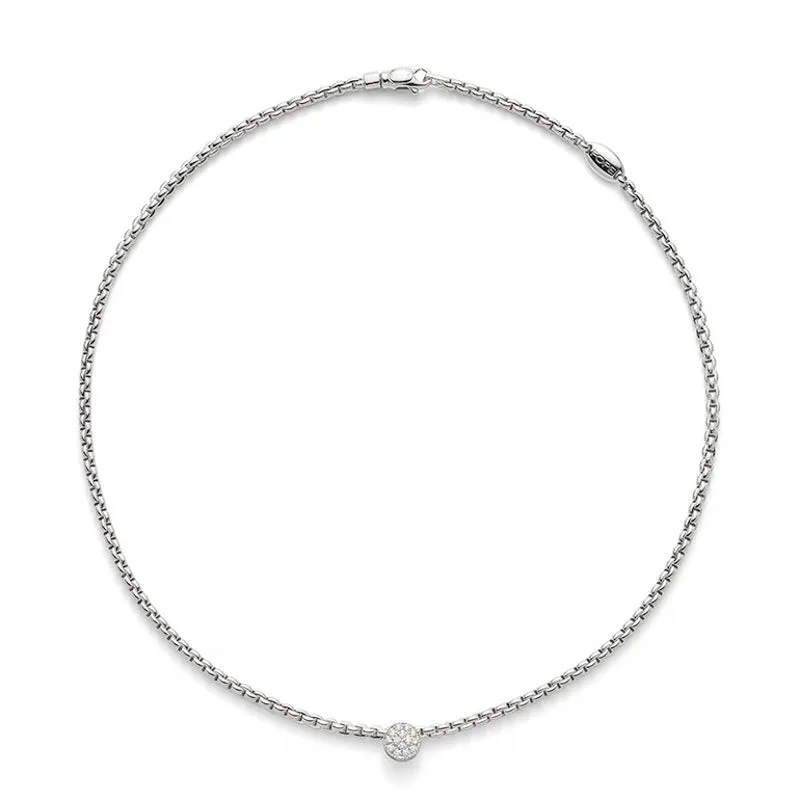 Fope Eka 18ct White Gold 0.22ct Diamond Necklace sold by Jura Watches