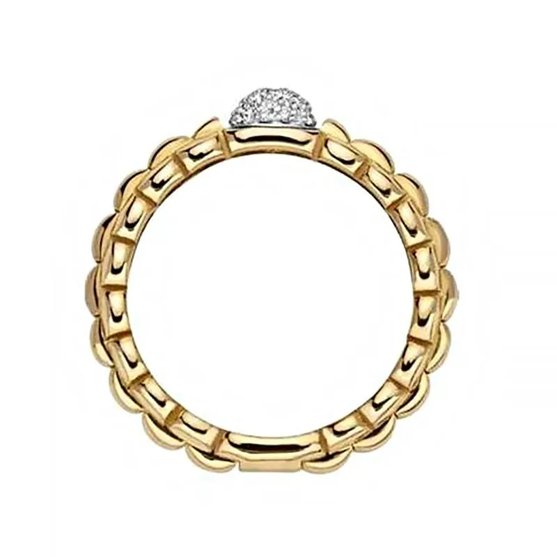 Fope Eka 18ct Yellow Gold 0.10ct Diamond Ring sold by Jura Watches product image thumbnail 2