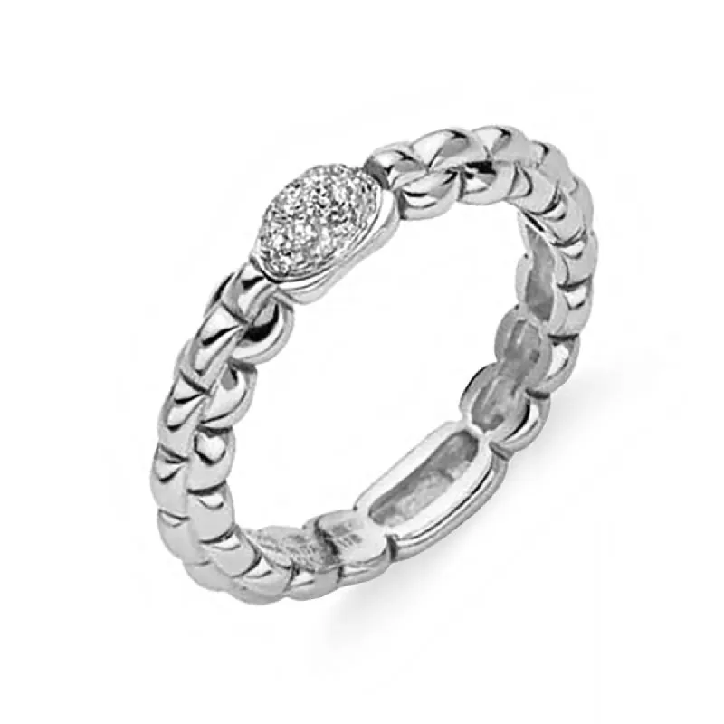 Fope Eka 18ct White Gold 0.10ct Diamond Ring sold by Jura Watches