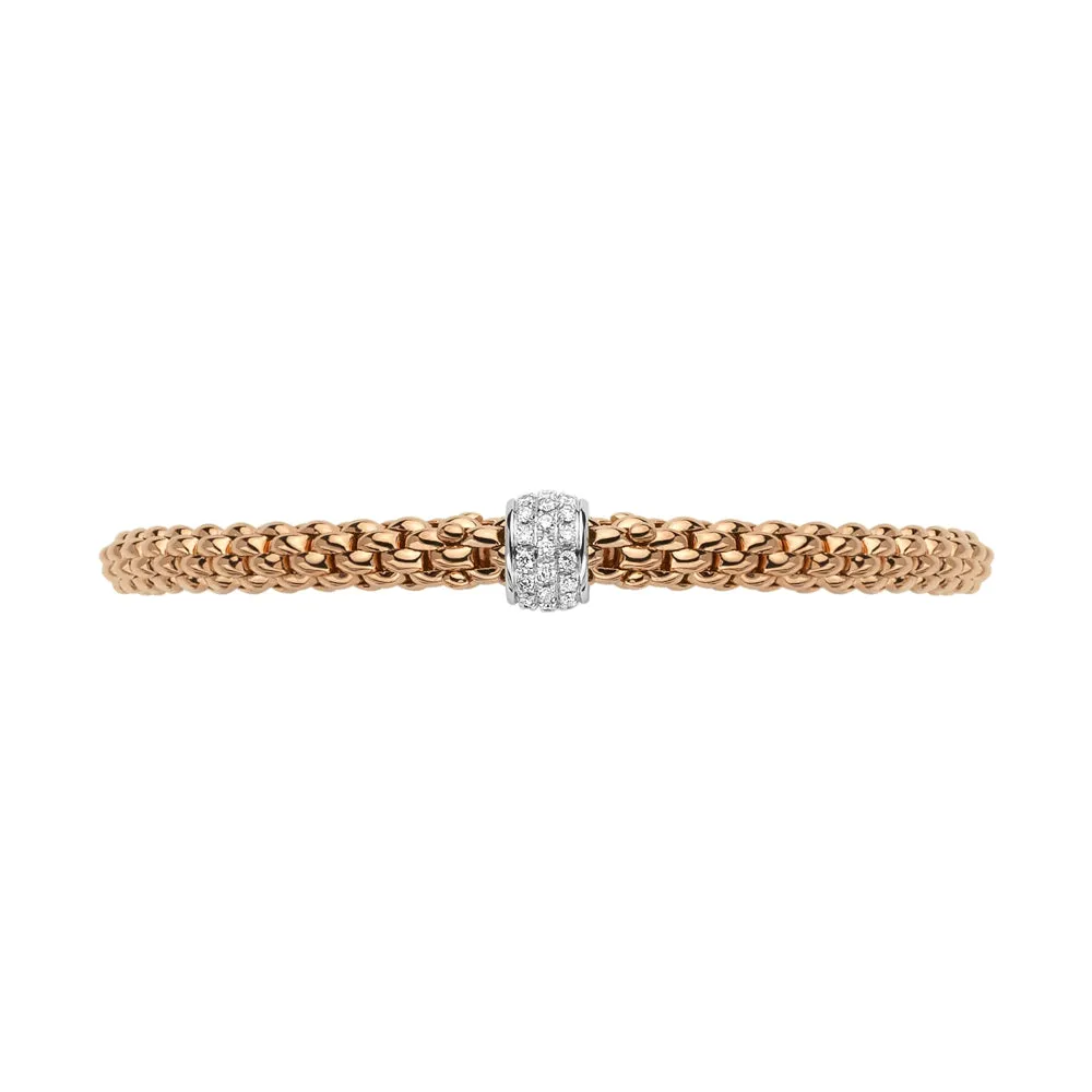 Fope Flex'it Solo 18ct Rose Gold 0.29ct Diamond Bracelet sold by Jura Watches product image thumbnail 3
