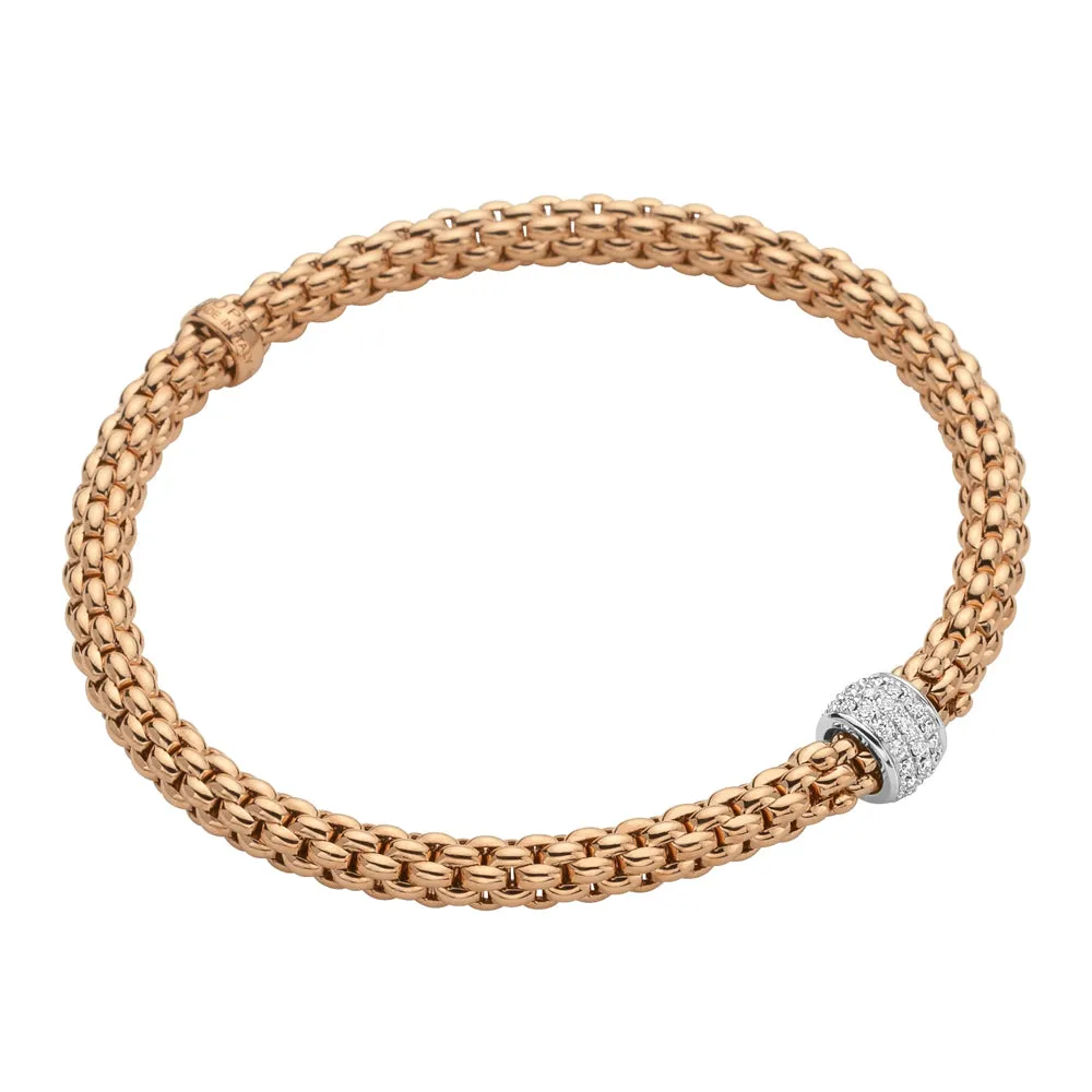 Fope Flex'it Solo 18ct Rose Gold 0.29ct Diamond Bracelet sold by Jura Watches product image thumbnail 2