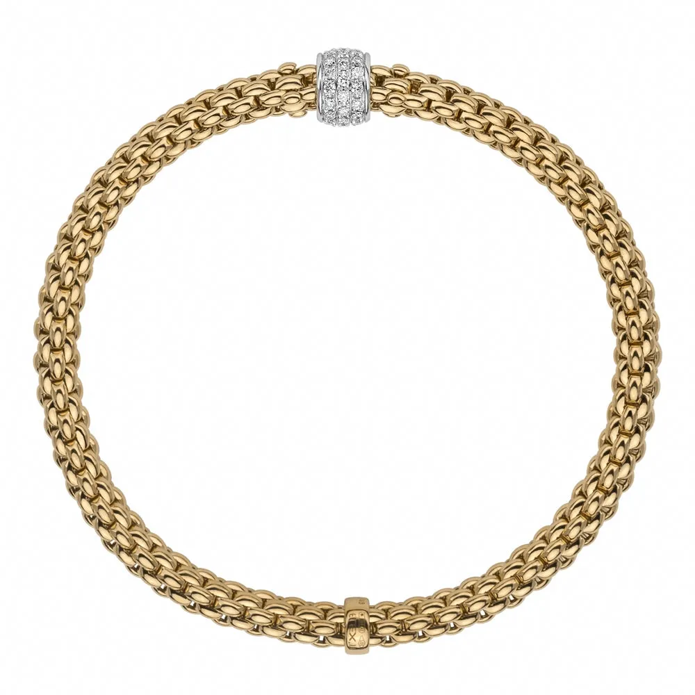 Fope Flex'it Solo 18ct Yellow Gold 0.29ct Diamond Bracelet sold by Jura Watches product image thumbnail 3