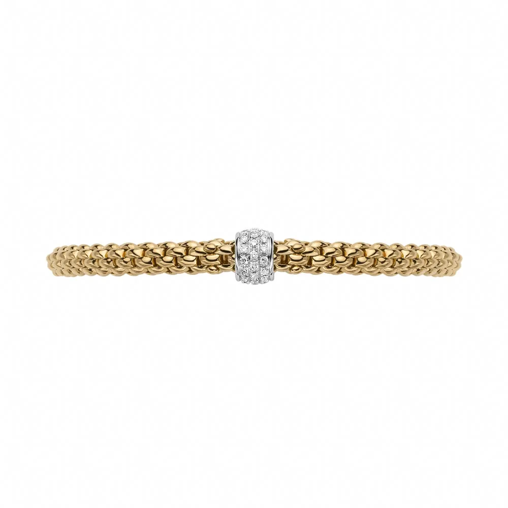 Fope Flex'it Solo 18ct Yellow Gold 0.29ct Diamond Bracelet sold by Jura Watches product image thumbnail 2