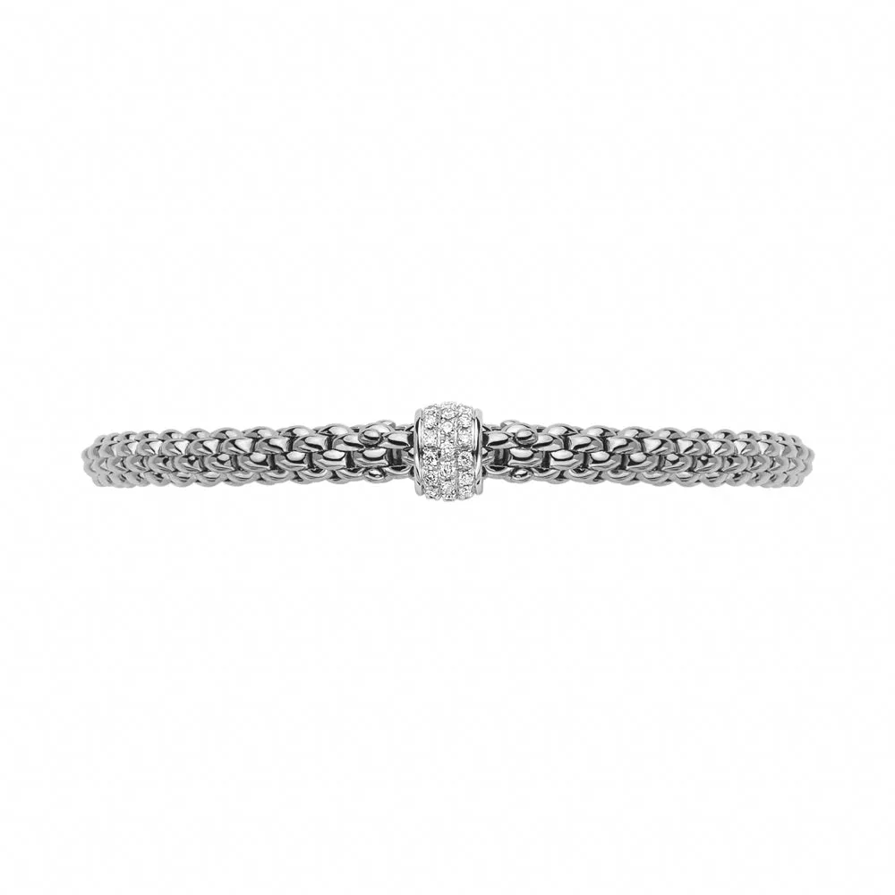 Fope Flex'it Solo 18ct White Gold 0.29ct Diamond Bracelet sold by Jura Watches product image thumbnail 3