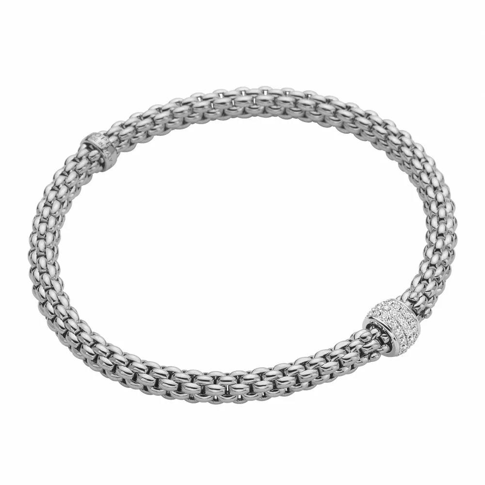 Fope Flex'it Solo 18ct White Gold 0.29ct Diamond Bracelet sold by Jura Watches product image thumbnail 2