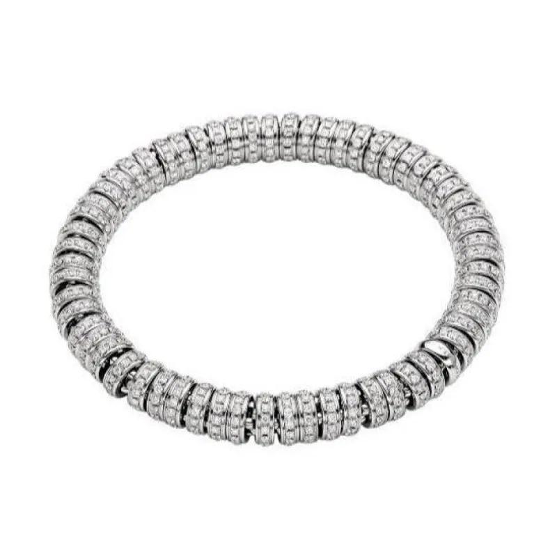 Fope Flex'it Solo 18ct White Gold 5.51ct Diamond Bracelet sold by Jura Watches