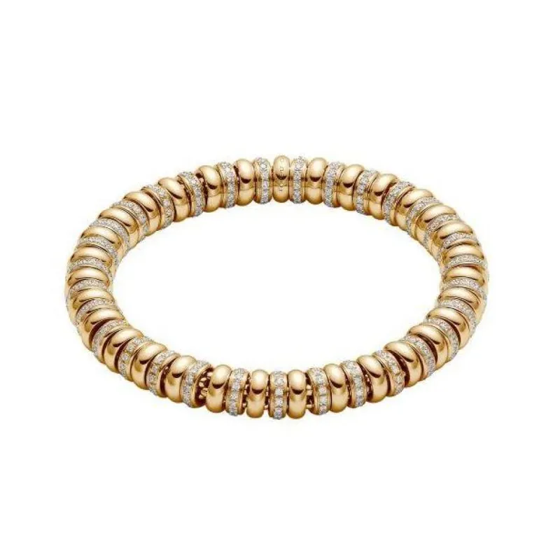 Fope Flex'it Solo 18ct Yellow Gold 2.80ct Diamond Bracelet sold by Jura Watches
