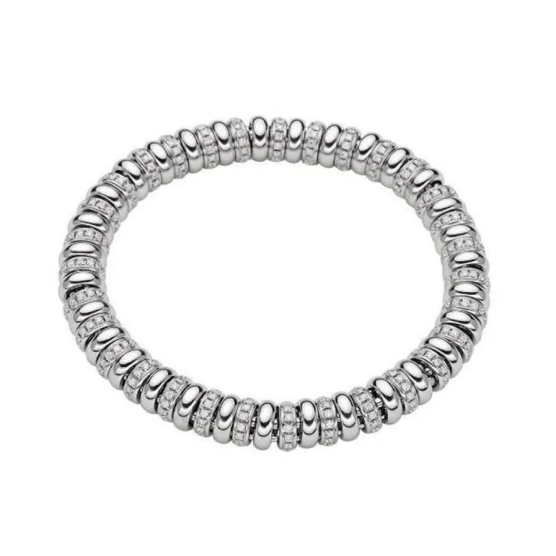 Fope Flex'it Solo 18ct White Gold 2.80ct Diamond Bracelet sold by Jura Watches