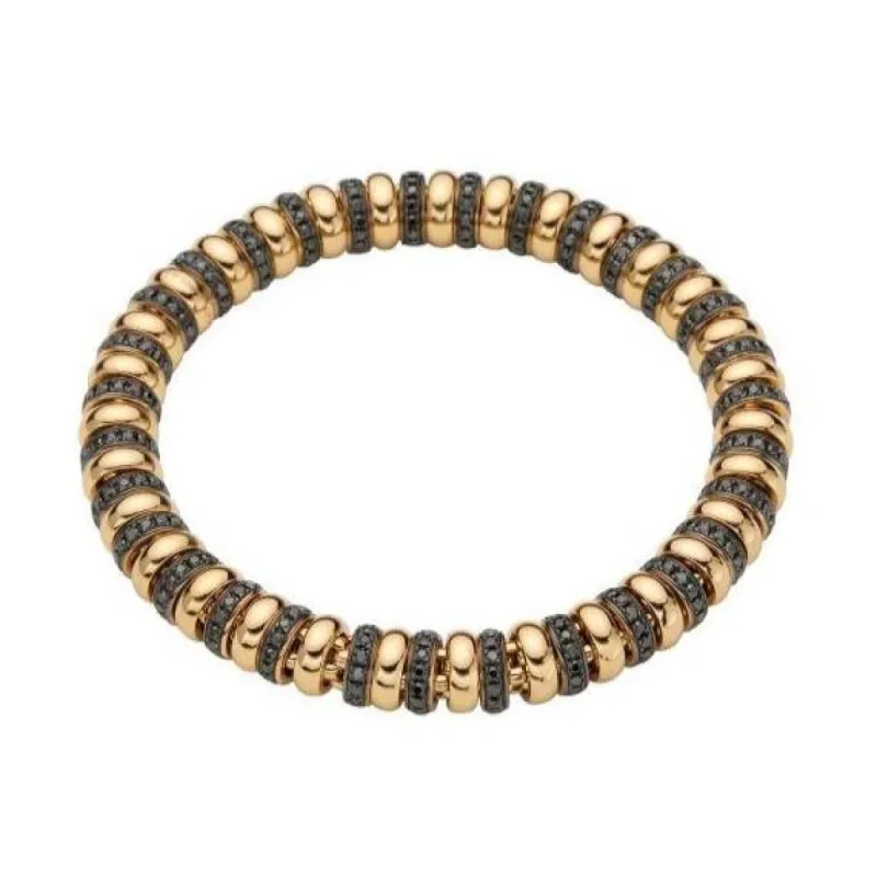 Fope Flex'it Solo 18ct Yellow Gold 3.05ct Black Diamond Bracelet sold by Jura Watches