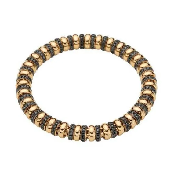Fope Flex'it Solo 18ct Yellow Gold 3.05ct Black Diamond Bracelet sold by Jura Watches