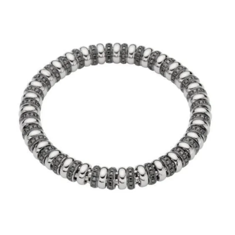 Fope Flex'it Solo 18ct White Gold 3.05ct Black Diamond Bracelet sold by Jura Watches
