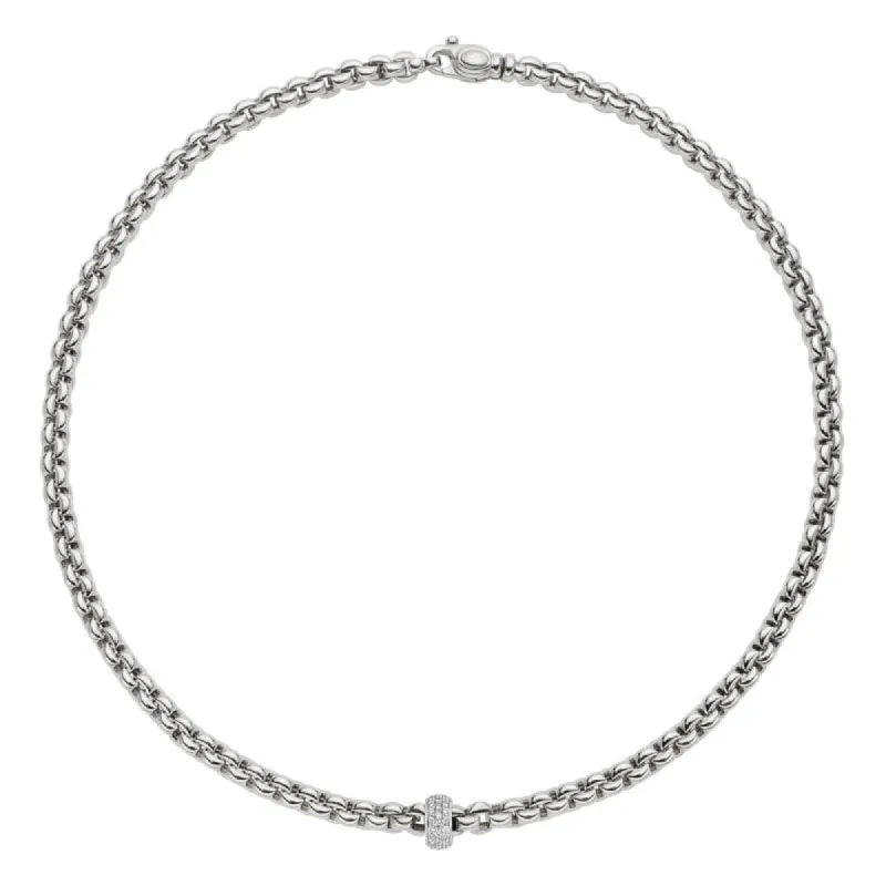 Fope Eka 18ct White Gold 0.58ct Diamond Necklace sold by Jura Watches