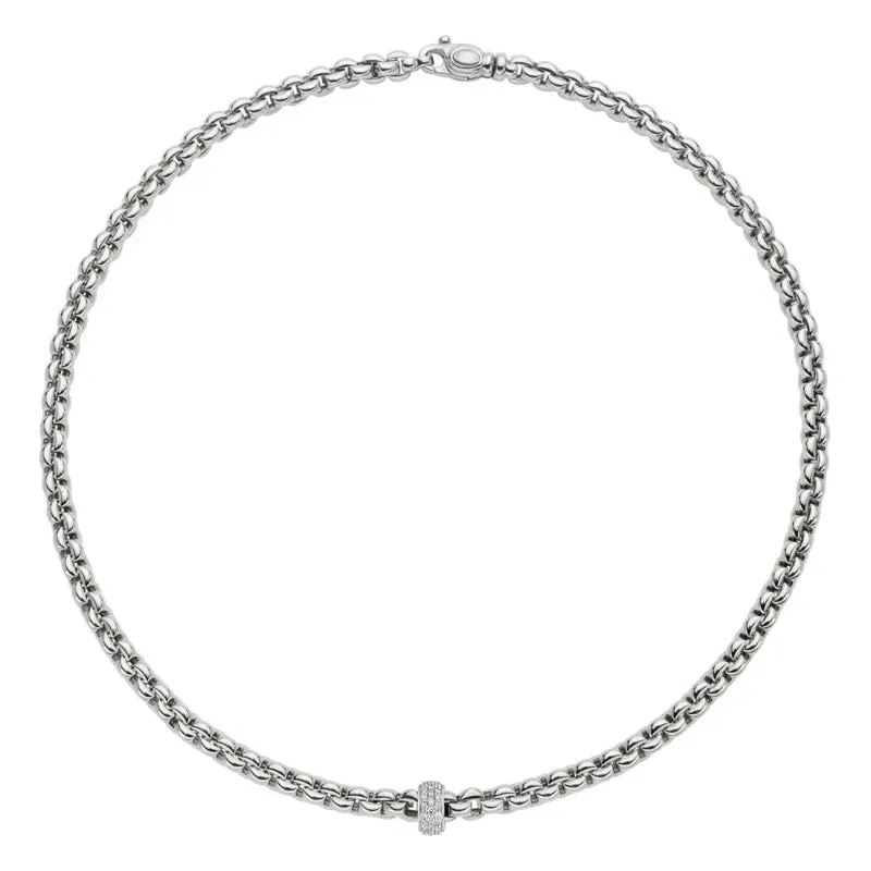 Fope Eka 18ct White Gold 0.58ct Diamond Necklace sold by Jura Watches
