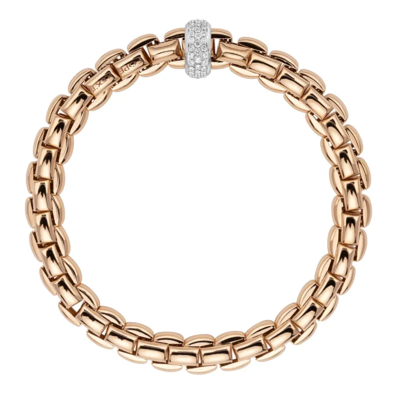 Fope Eka 18ct Rose Gold 0.58ct Diamond Bracelet sold by Jura Watches